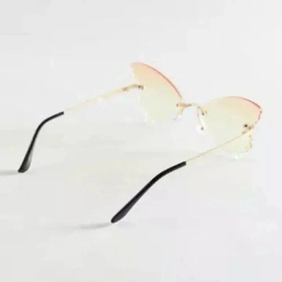 Urban Outfitters Yellow Butterfly Sunglasses - Picture 3 of 3